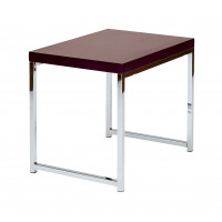 OSP Home Furnishings WST09 Wall Street End Table. Chrome/Espresso.